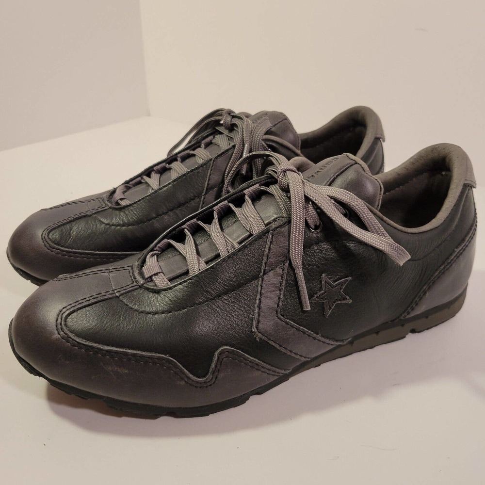 Converse Rival Ox Sneaker Women's Size 7.5 Leather Low Top Shoe Black Gray